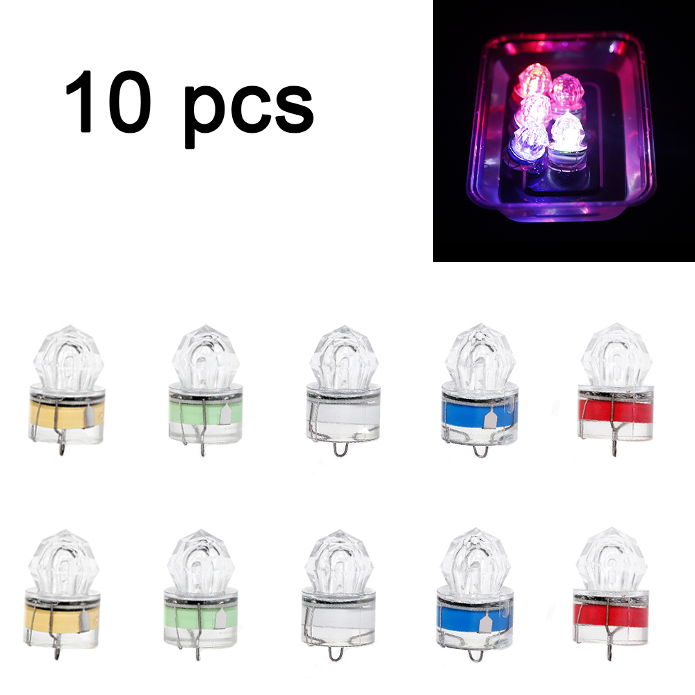 Underwater Flashlight - 10 pcs LED Fishing Lamp Underwater