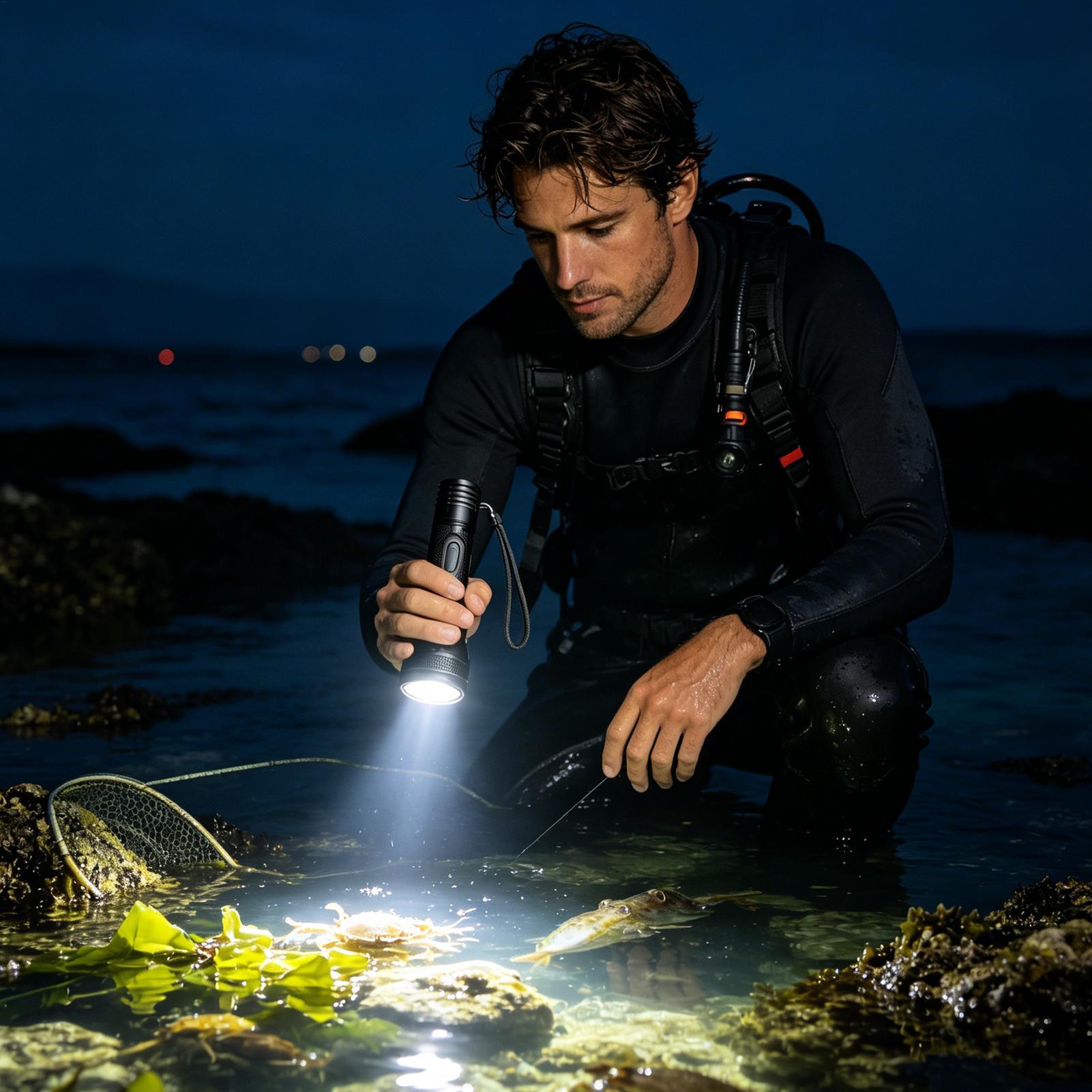 3-Mode Powerful Rechargeable W - Underwater Flashlight ulasan dan harga