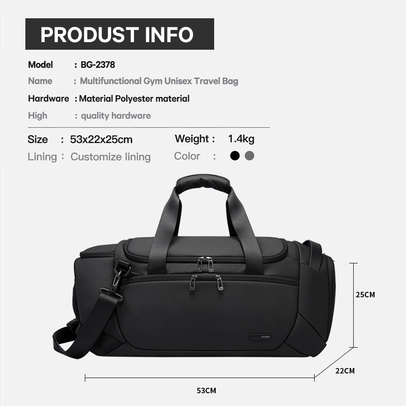 BANGE Sports Bags Men Gym Bags - Dry Bag Roll Top ulasan dan harga