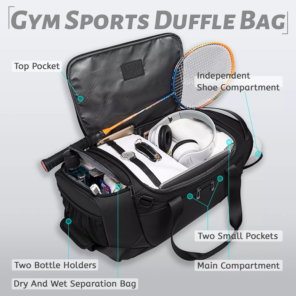 BANGE Sports Bags Men Gym Bags - Dry Bag Roll Top ulasan dan harga