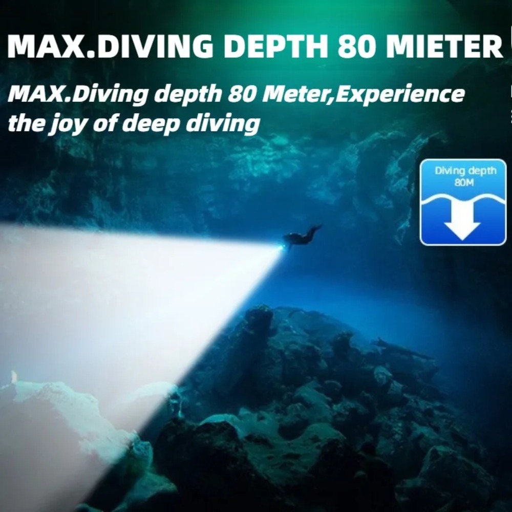 Powerful Diving Flashlight Wat - Underwater Flashlight ulasan dan harga