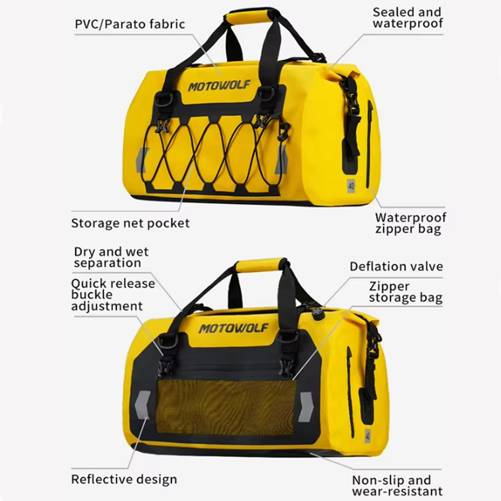 Motorcycle Rear Seat Tail Bag  - Dry Bag Roll Top ulasan dan harga